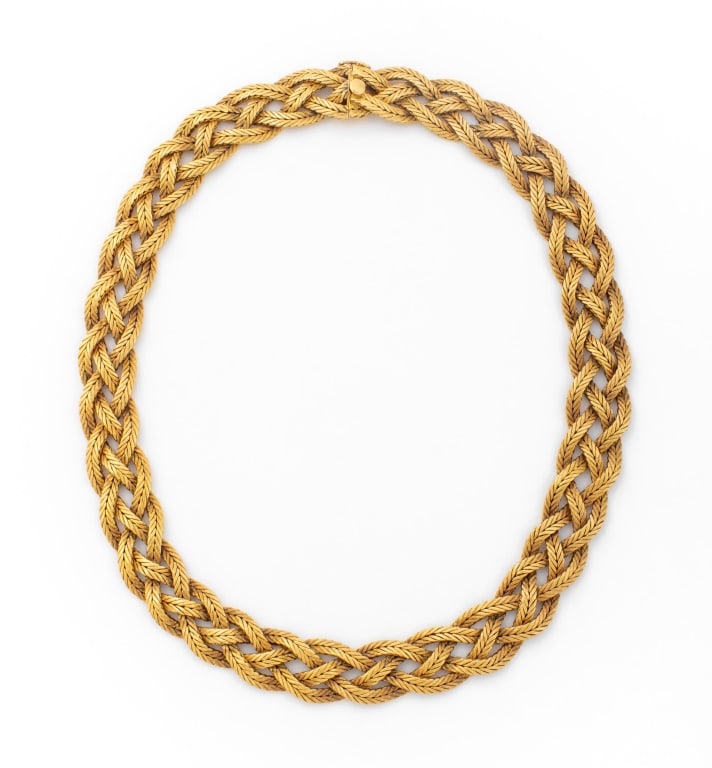 Mario Buccellati 18K Yellow Gold Braided Necklace (1 of 7)