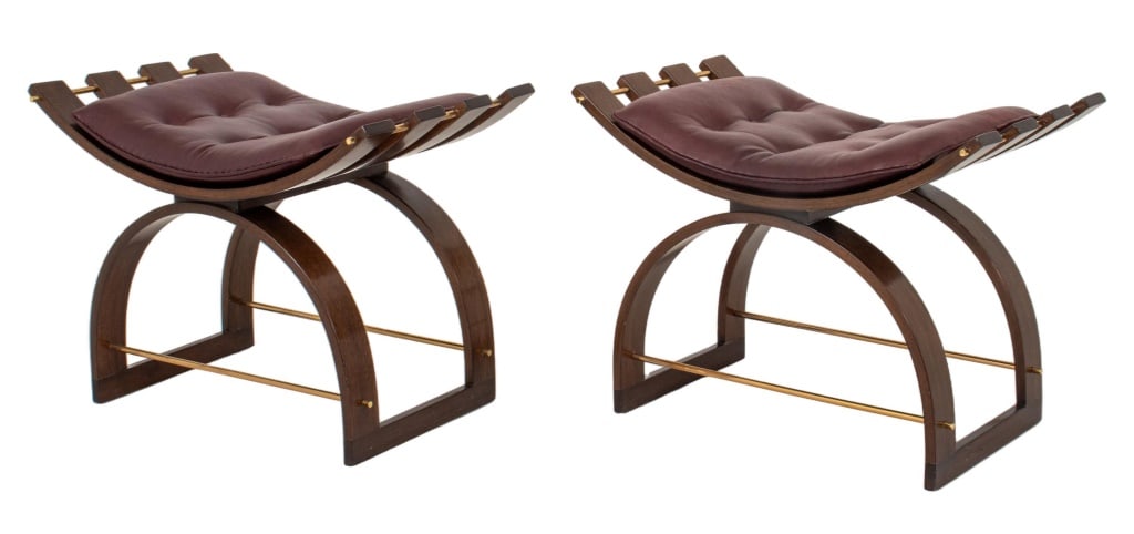 Harvey Probber "Model 1173" Mahogany Benches, Pair (1 of 10)