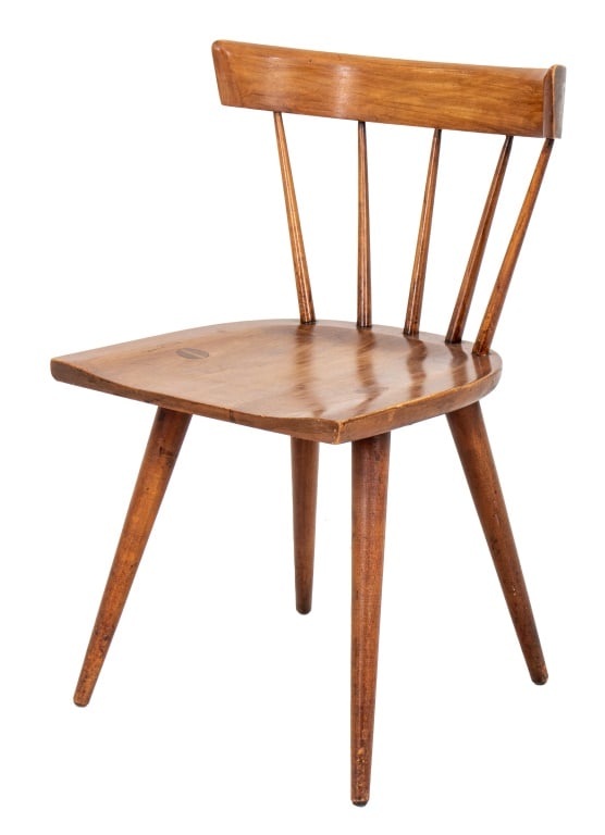 Paul McCobb Spindle Back Chair, 1950s: Paul McCobb (American, 1917-1969) for Winchendon Spindle Back Planner Group Chair, designed 1950, circa 1950s or later, the curved backrest on five tapering spindles above a shaped seat on four taperi