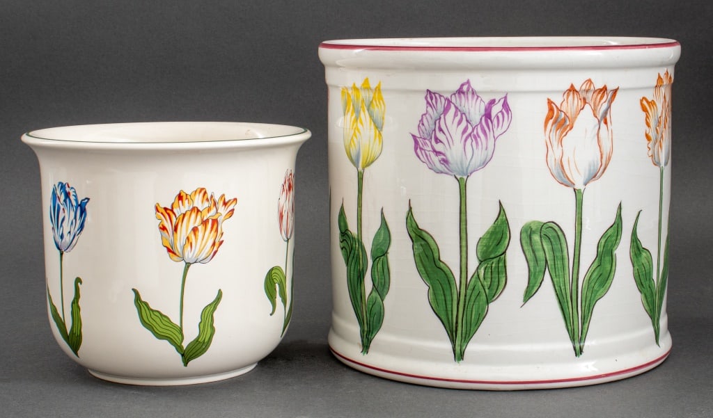 Tiffany & Co. Tiffany Tulips Ceramic Cachepots, 2 (1 of 6)