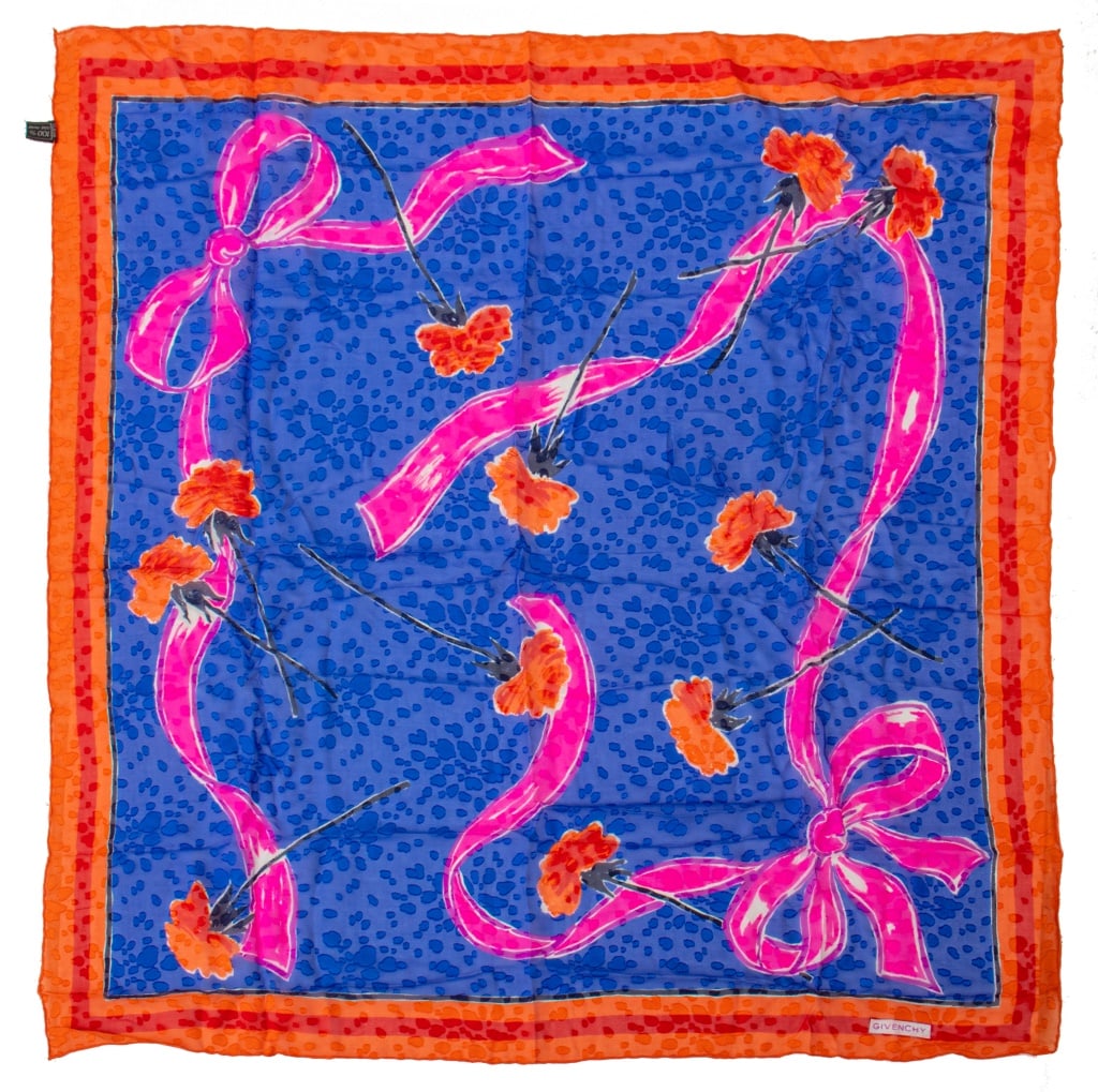 Givenchy Floral Silk Scarf (1 of 10)