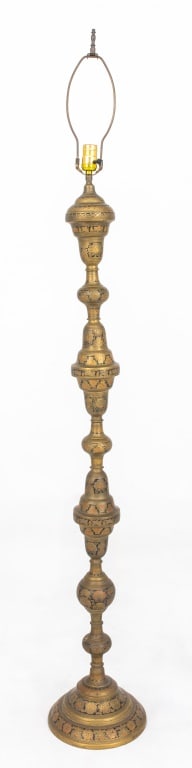 Moroccan Engraved Brass Floor Lamp (1 of 8)