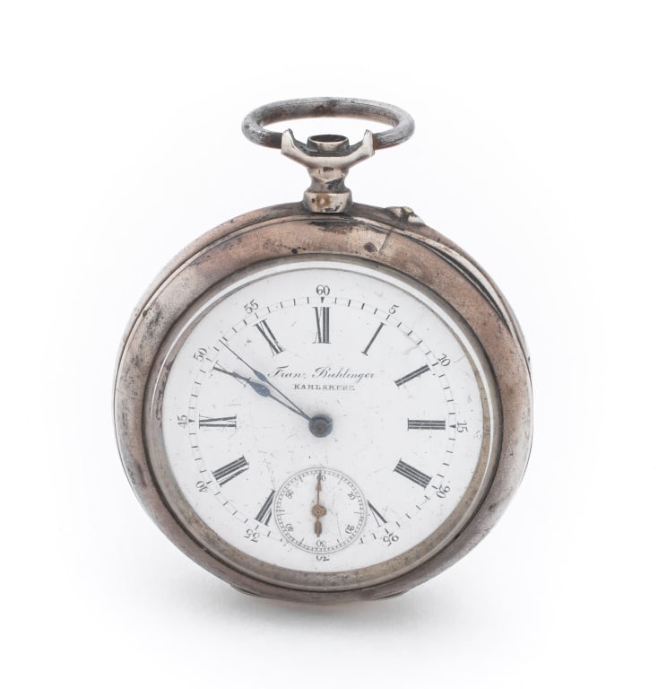 SS & Co. German .800 Silver Pocket Watch (1 of 5)