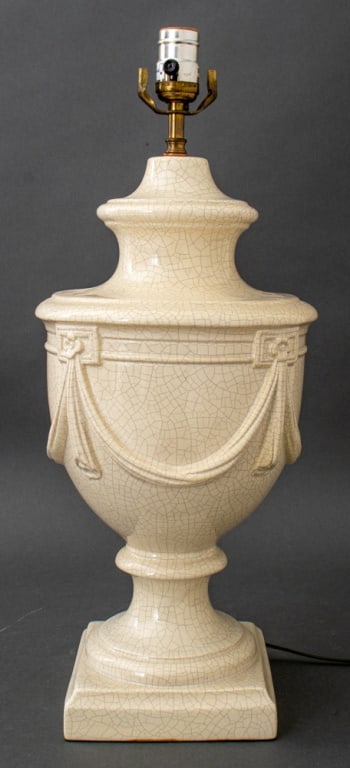 Neoclassical Style Ceramic Urn Vase Table Lamp (1 of 9)