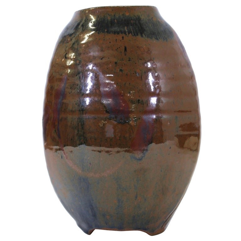 Japanese Mid-Century Modern Studio Pottery Vase (1 of 8)