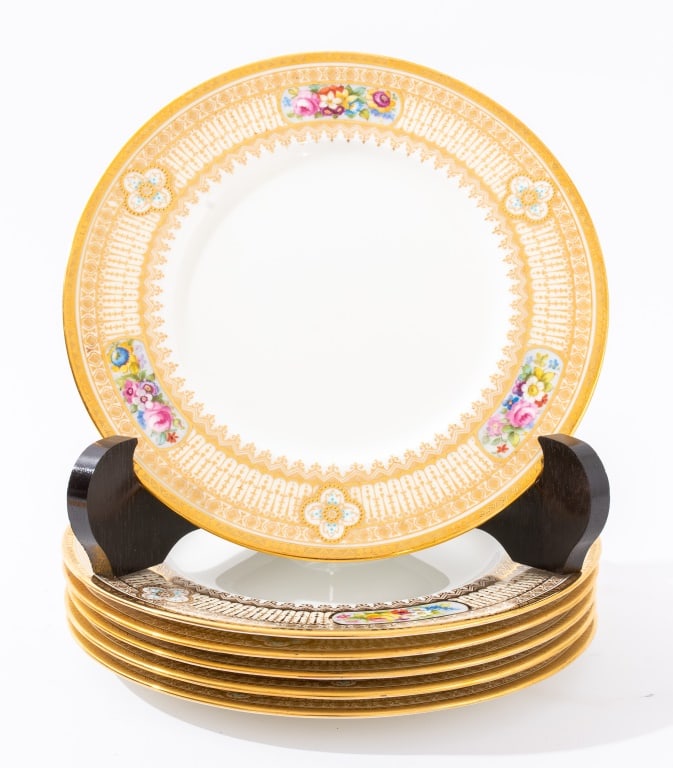 Royal Cauldon for Tiffany & Co Dessert Plates, 6 (1 of 9)
