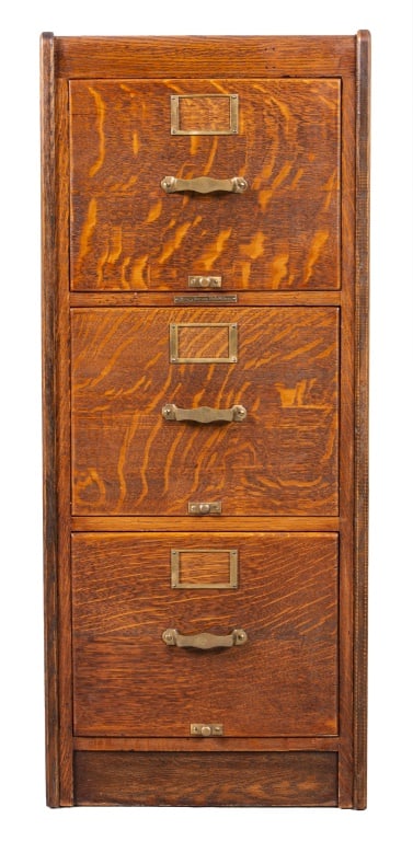 American Craftsman Tiger Oak Filing Cabinet (1 of 12)