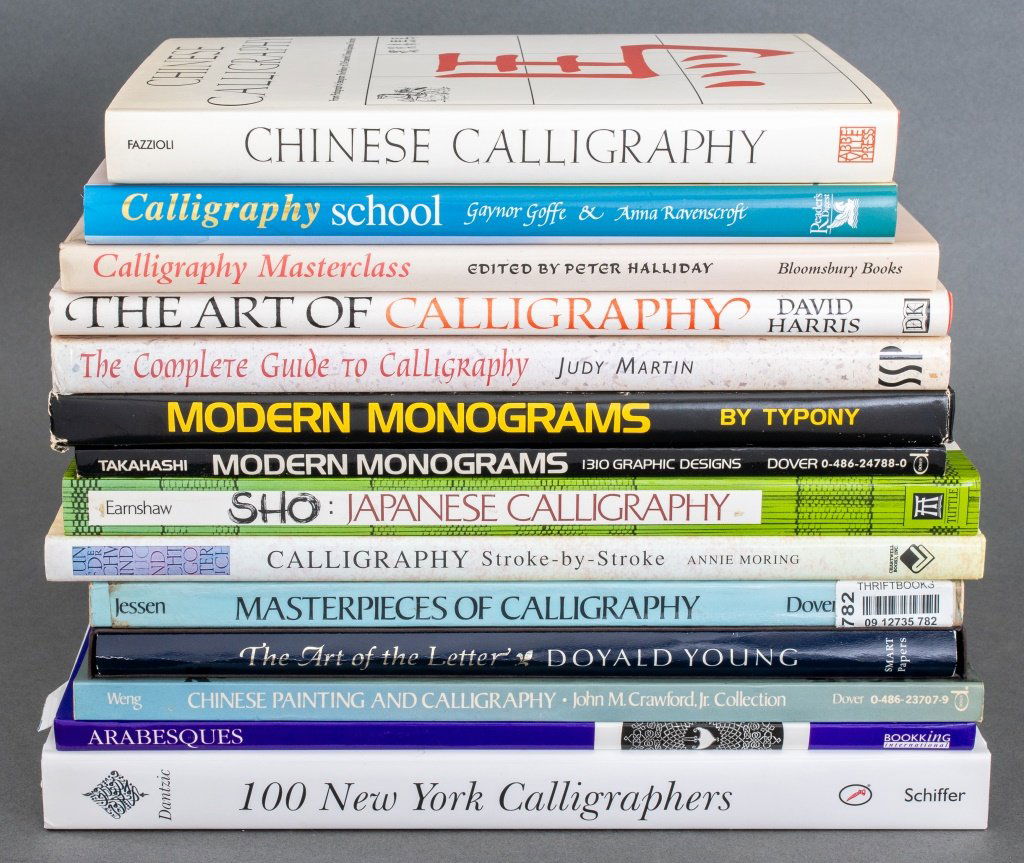 Collection of Calligraphy Themed Books, 15 (1 of 4)