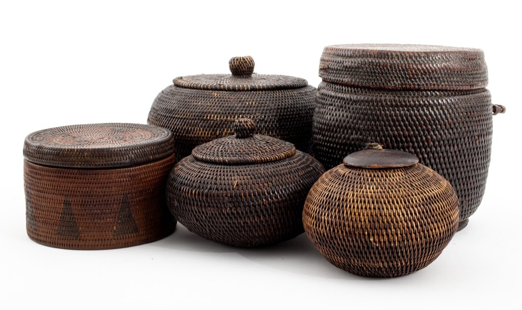 Philippines Rattan Woven Baskets, 5 (1 of 7)