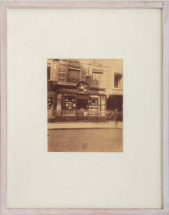 Eugene Atget "Au Griffon" Photograph: Eugene Atget (French, 1857-1927), "Au Griffon, Rue de Buce 10, Paris", Photograph, depicting the famous storefront with a