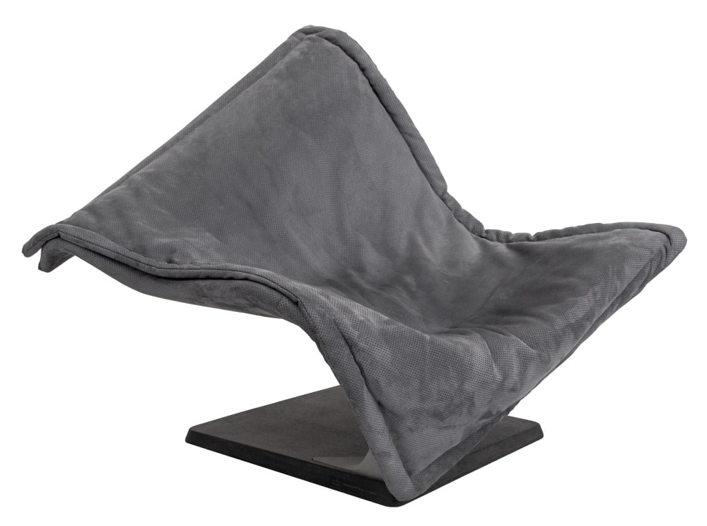 Simon DeSanta x Rosenthal "Flying Carpet" Chair: Simon DeSanta (German, b. 1952) for Rosenthal "Flying Carpet" Chair, nylon blend upholstery on gray enameled metal base and frame, labeled "Rosenthanl / "Flying Carpet" / designed by Simon DeSanta" to