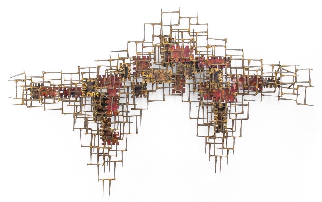 Silas Seandel Brutalist Mixed Metal Wall Sculpture (1 of 13)