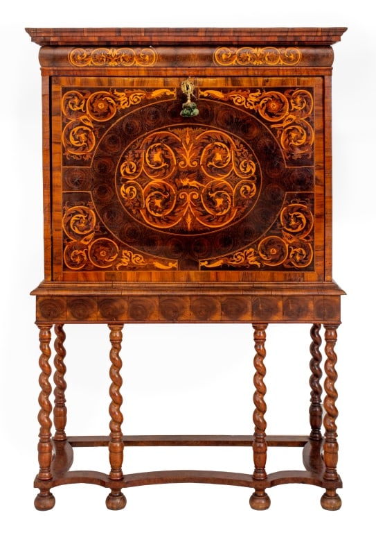 William & Mary Oyster Walnut Marquetry Secretary (1 of 13)
