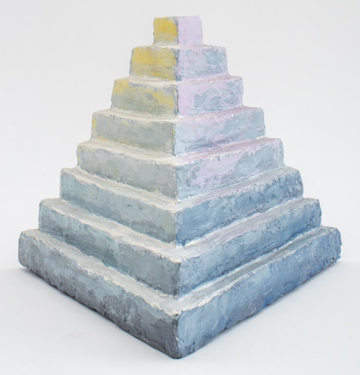 Elfi Schuselka Abstract Pyramid Plaster Sculpture (1 of 8)