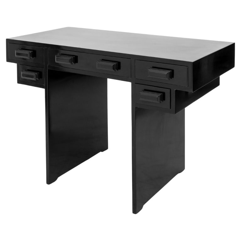 Art Deco Ebonized Wood Writing Desk (1 of 6)