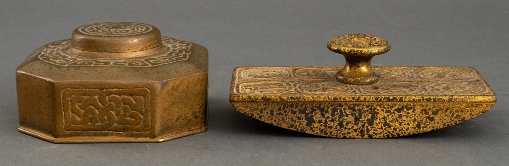 Tiffany Studios Gilt Bronze Desk Accessories (1 of 9)