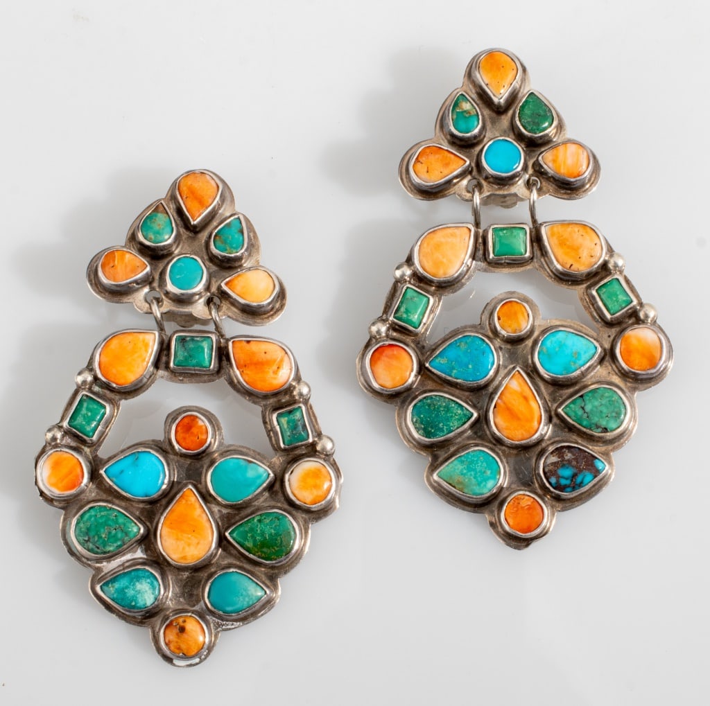 Oscar Betz Sterling Multistone Drop Earrings, Pair (1 of 8)