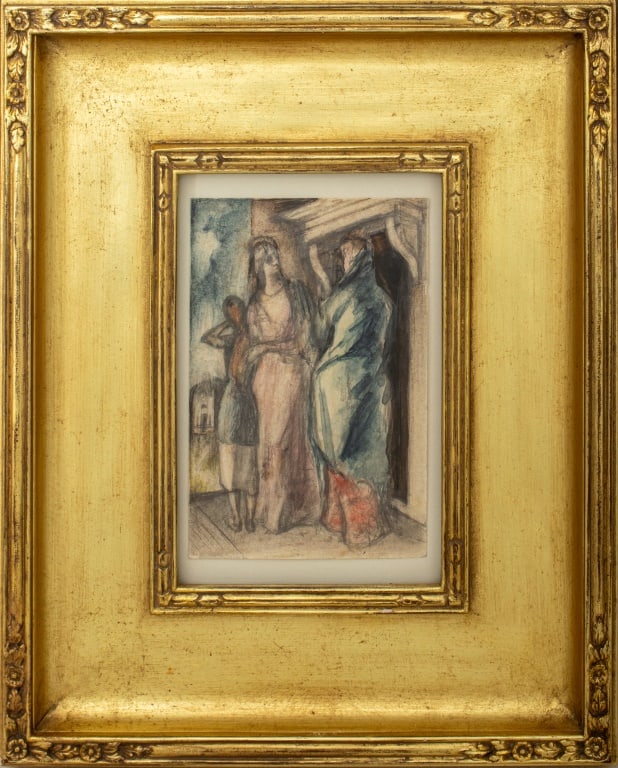 Simka Simkhovitch "Mural Study Justice" Watercolor (1 of 7)