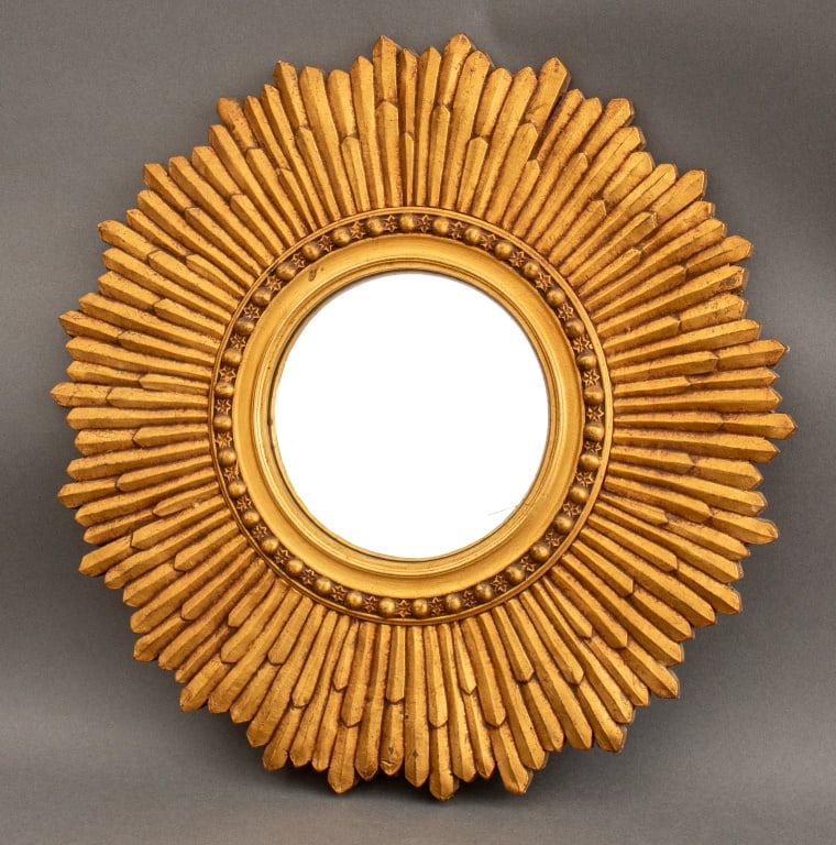 Neoclassical Revival Giltwood Starburst Mirror (1 of 9)