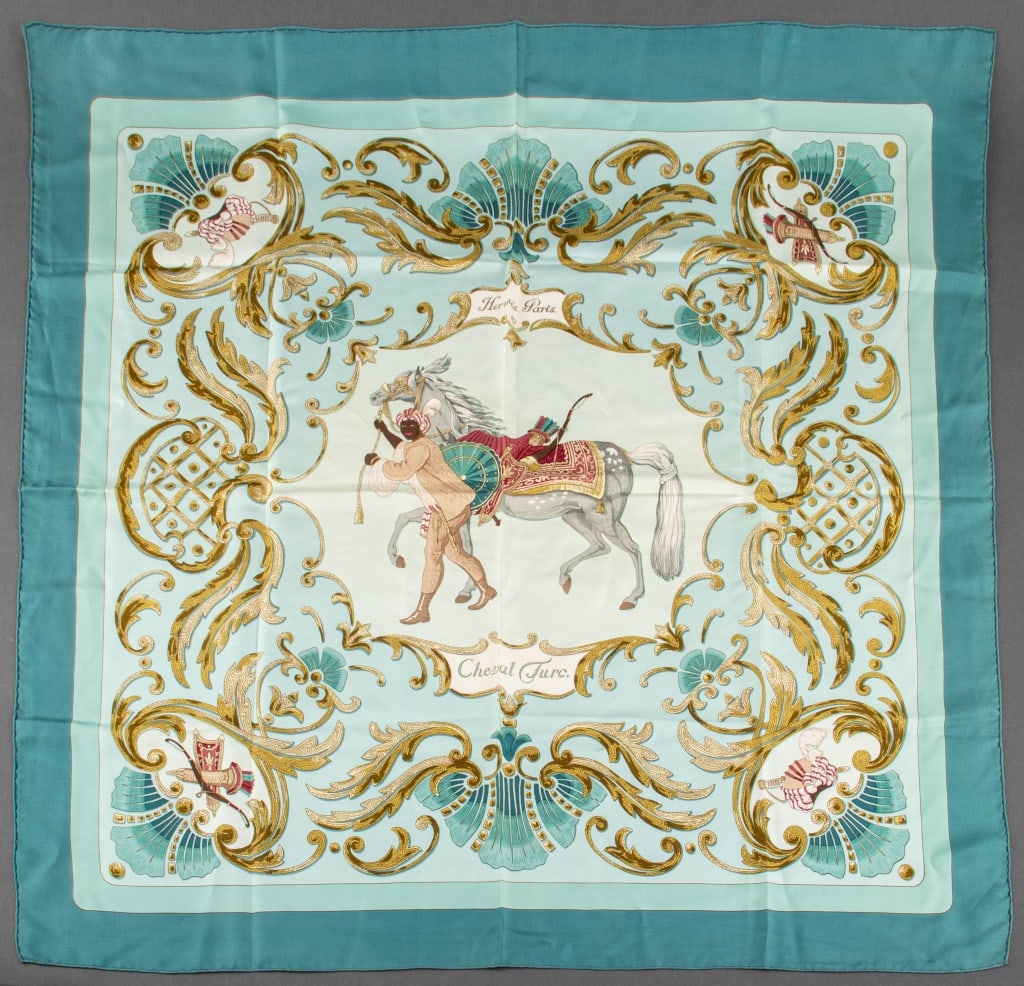 Hermes "Cheval Turc" Square Silk Twill Scarf (1 of 4)