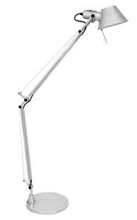 Artemide Tolomeo Adjustable Aluminium Table Lamp: Artemide Tolomeo Adjustable Aluminium Table Lamp, designed by Michele de Lucchi and Giancarlo Fassina, marked "Artemide / Milan Italy / Tolomeo" to underside of base. Largest extension: 50" H x 9"