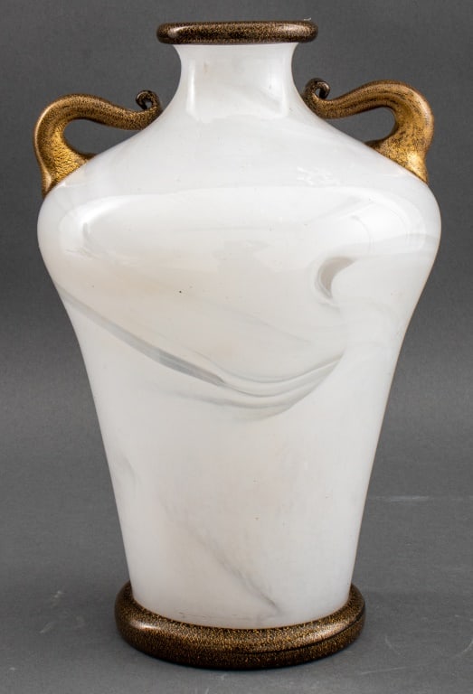 Murano Glass Two-Handled Vase, ca. 1980s (1 of 7)