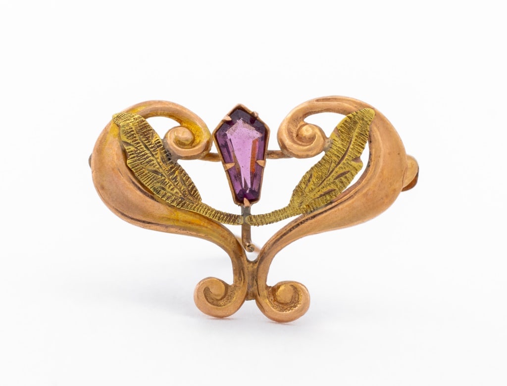 14K Multi-Color Gold Amethyst Pin (1 of 4)
