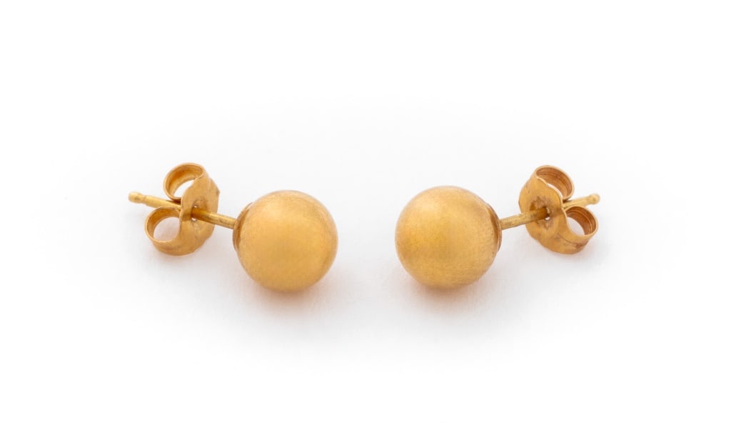14K Yellow Gold Ball Earrings (1 of 3)