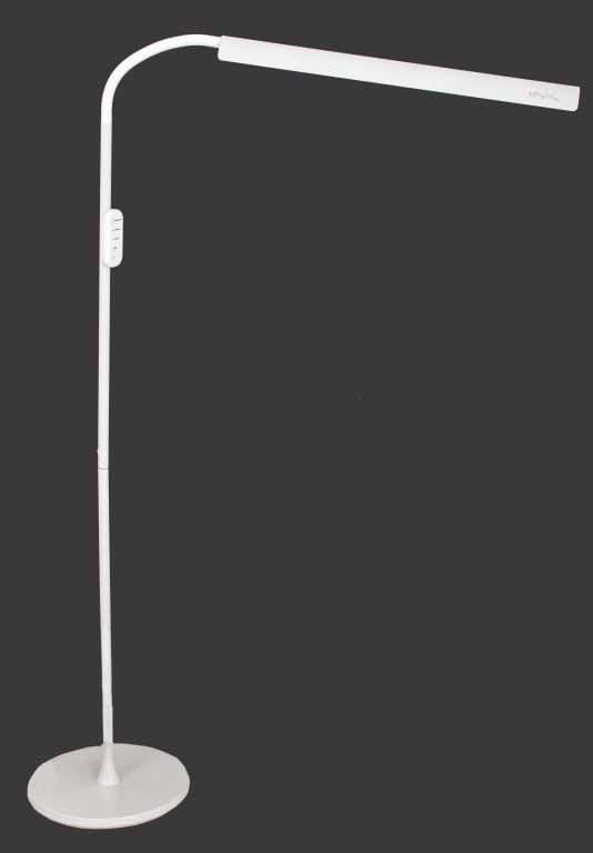 Solyte XL White Mat Metal Reading Floor Lamp (1 of 9)