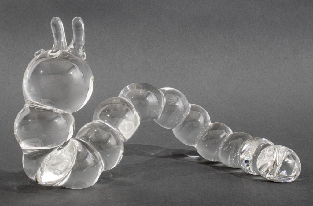 Peter Yenawine Steuben Glass Caterpillar Sculpture (1 of 8)
