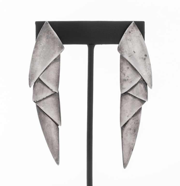 Silver Drop Earrings (1 of 5)