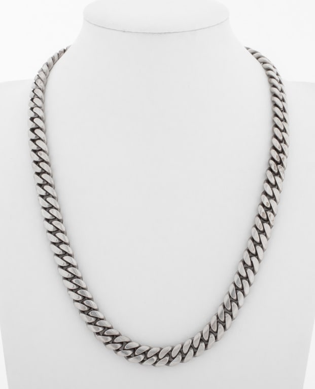 Sterling Silver Curb Chain Necklace (1 of 6)