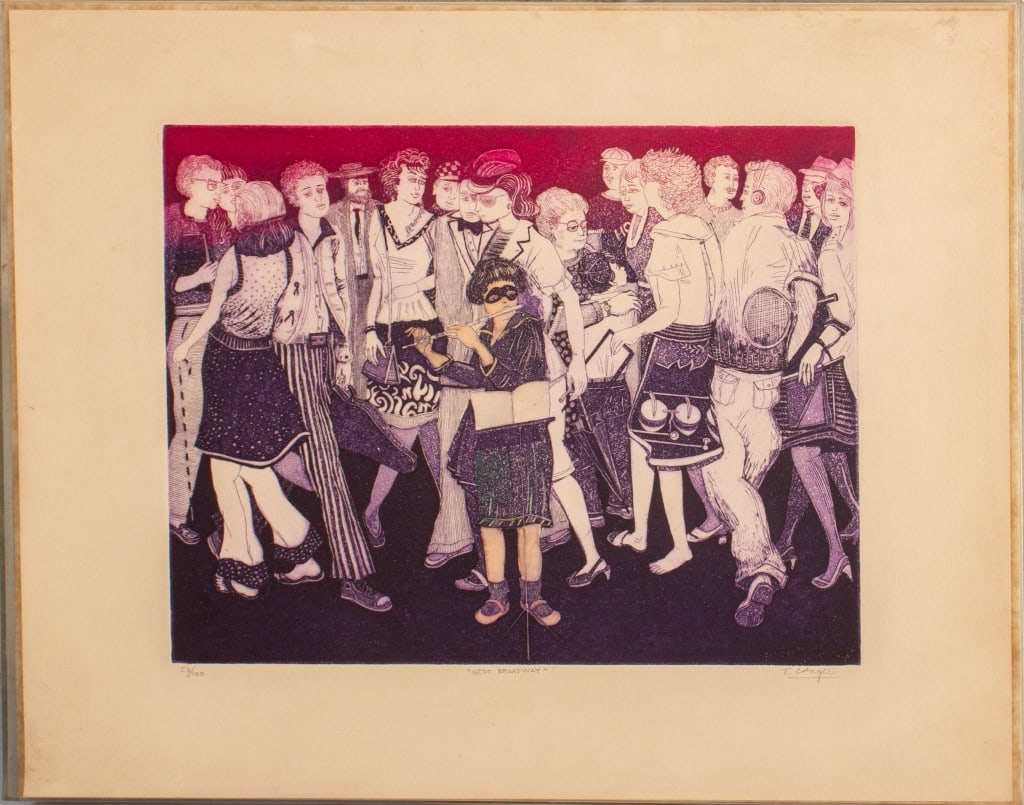 Tony Canger "West Broadway" Color Etching, 2004 (1 of 12)