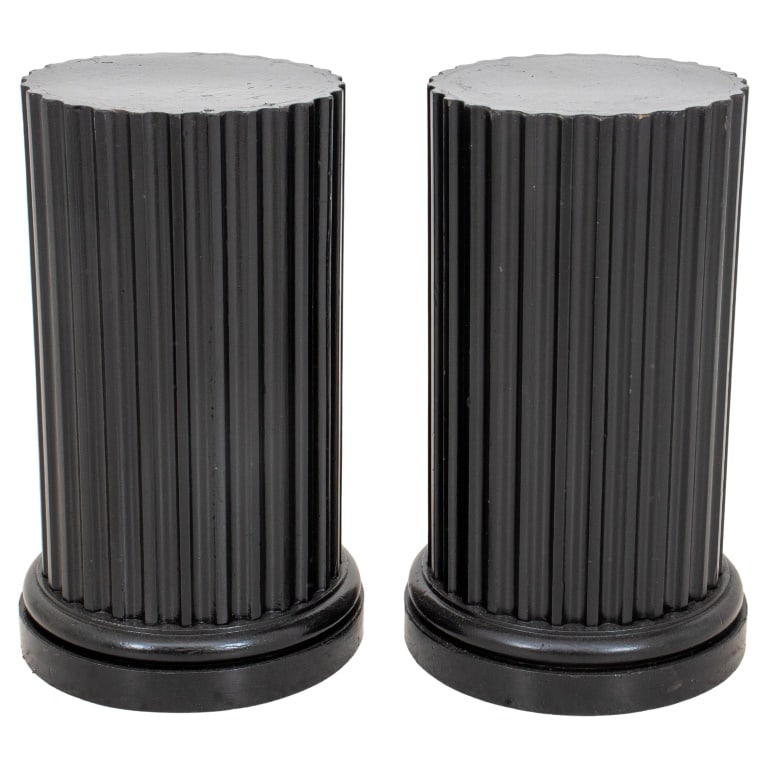 Napoleon III Ebonized Wood Column Pedestal, 2 (1 of 5)