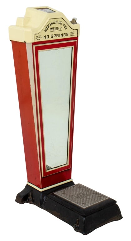 Art Deco Watling Enameled Floor Penny Scale (1 of 12)