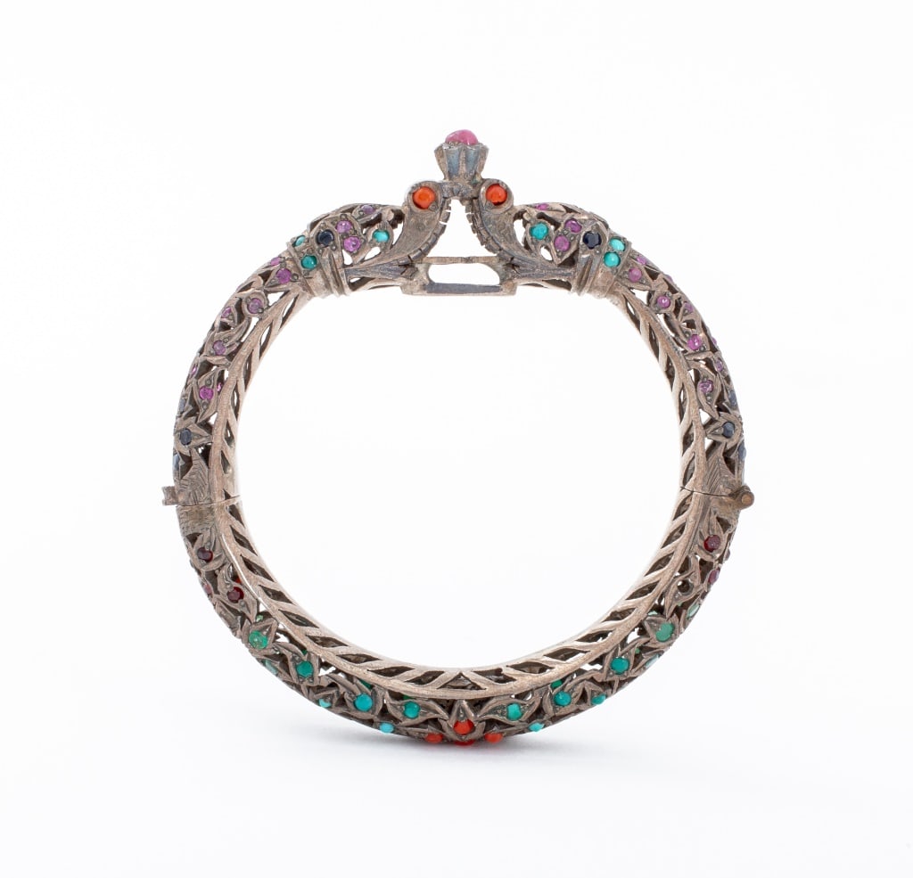 Sterling Silver Hinged Snake Bangle (1 of 10)