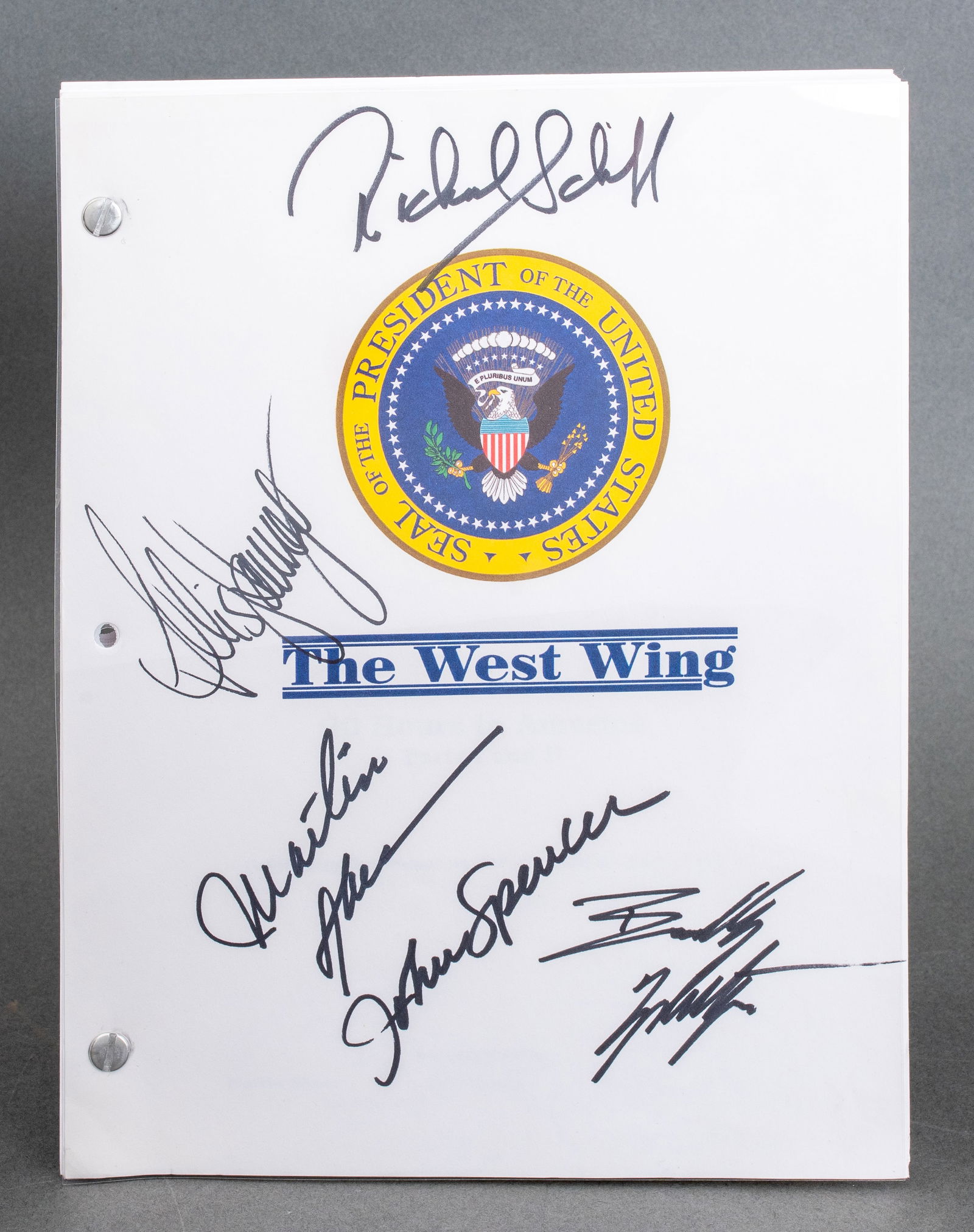 "The West Wing" Signed Reprint Script (1 of 4)