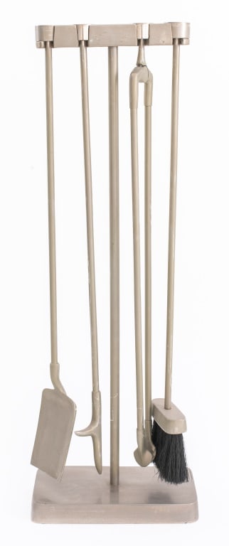 Virginia Metalcrafters Modernist Chrome Fire Tools (1 of 8)