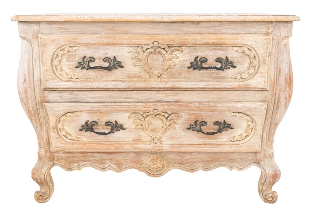French Provincial Style Bombe Two Drawer Chest (1 of 14)