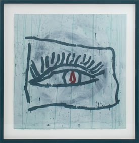 Donald Baechler "Eye ..." Screenprint in Colors