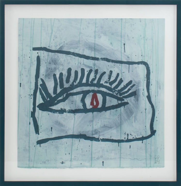 Donald Baechler "Eye ..." Screenprint in Colors
