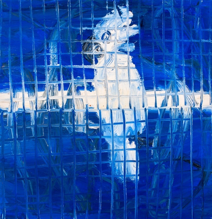 Hunt Slonem "Umbrella" Oil on Canvas: Hunt Slonem (American, b. 1951), "Umbrella", Oil on Canvas, 1993, signed, titled, dated, and numbered "JEM0667" to verso, together with a Certificate of Authenticity from Hunt Slonem Studio. 25.5" H x