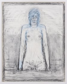 Karl Weschke Abstract Female Nude Mixed Media
