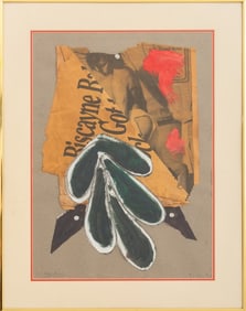 Claude Gilli Mixed Media Collage, 1990