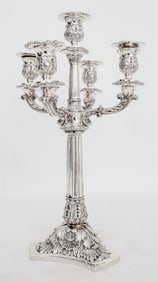 Gelston & Co. Coin Silver Candelabra, 19th C.