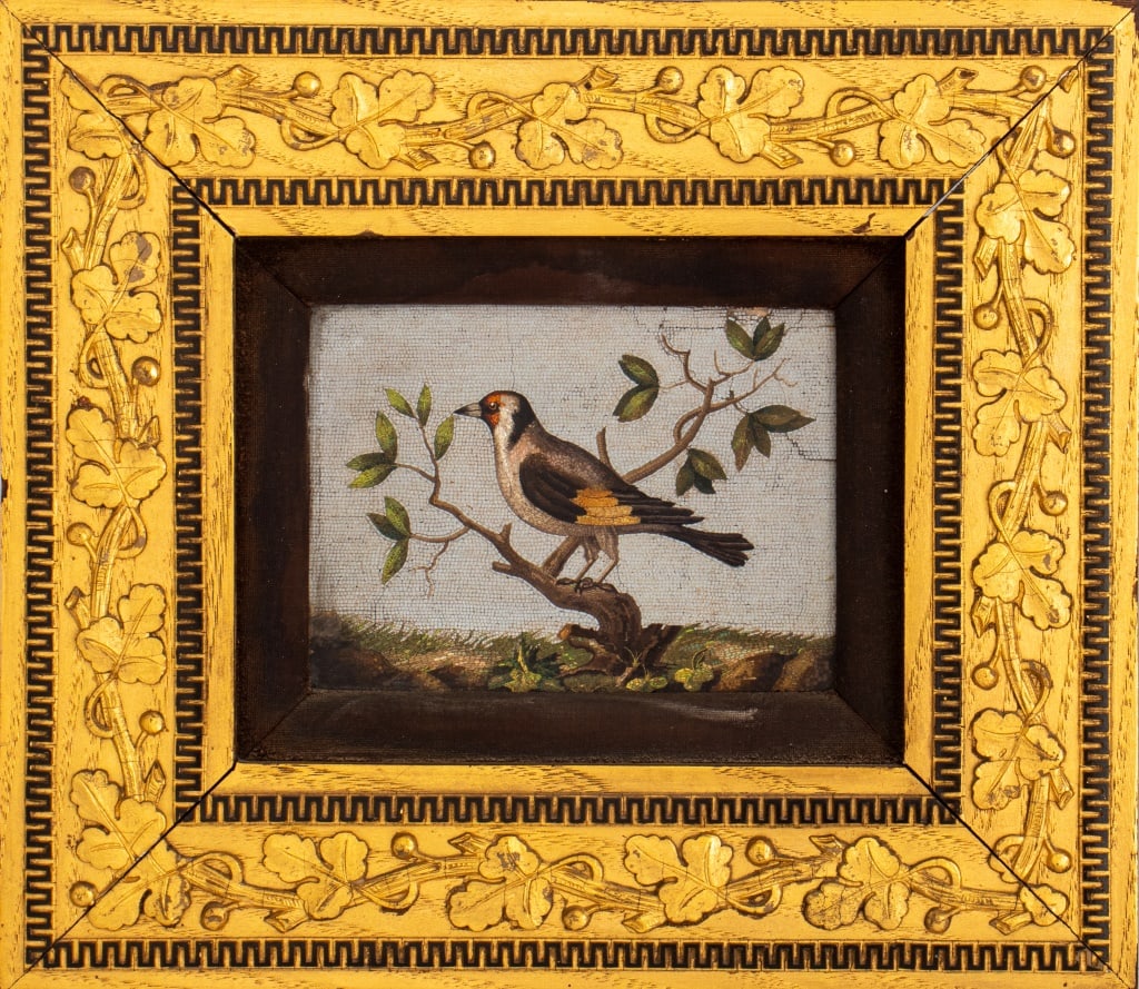 Grand Tour Roman Style Mosaic of Bird, 1819 (1 of 8)