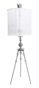 Custom Baroque Revival Crystal Drop Floor Lamp