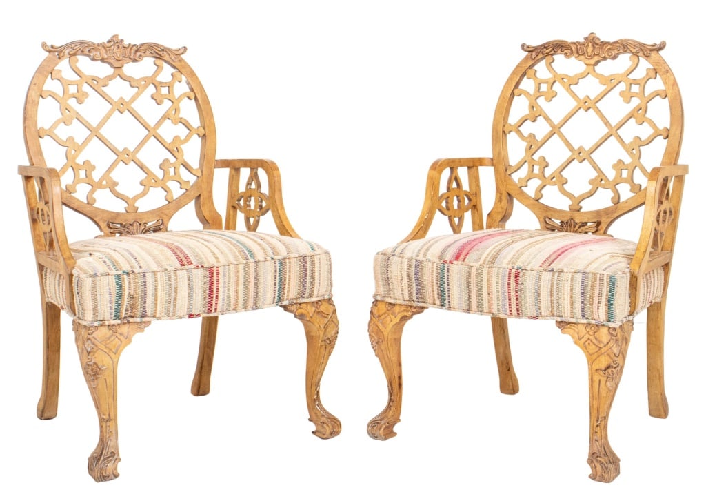 Oscar De La Renta Chinoiserie Armchairs, Pair (1 of 10)