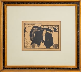 Felix Vallotton "Ed Sagot ..." Woodcut Print, 1892