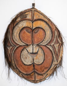 Papua New Guinea Sepik Painted Carved Wood Mask